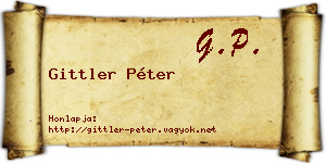 Gittler Péter névjegykártya