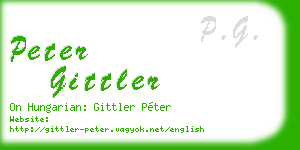 peter gittler business card